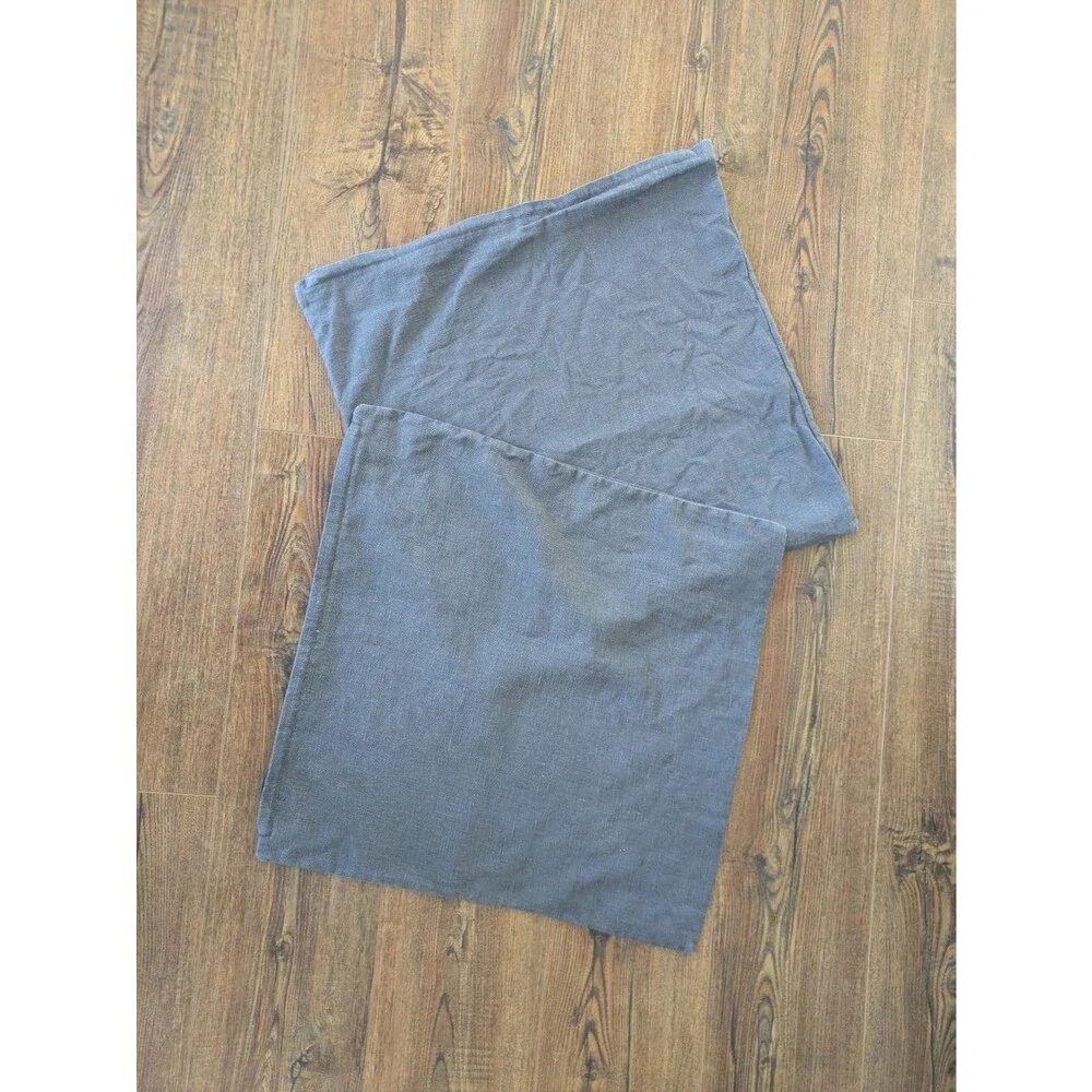 Ikea Aina Couch Sham Set 20 x 20 Inch Gray All Linen Pillow Cases